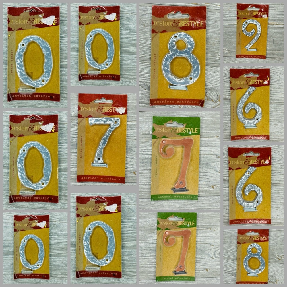 13 vintage house numbers crafting metal numbers with screws restore and restyle
